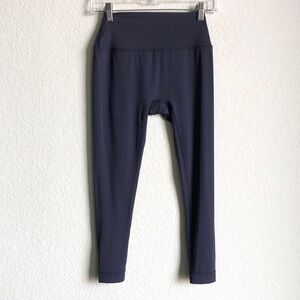 Set Active Airluxe Leggings Dark Navy Blue Medium Ankle 7/8 No Front Seam